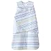 Halo Sleepsack 100% Cotton Swaddle, Stripes/Circles Blue, Newborn