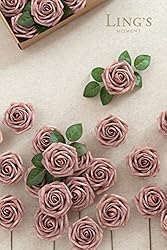 Ling's Moment Roses Artificial Flowers 25pcs