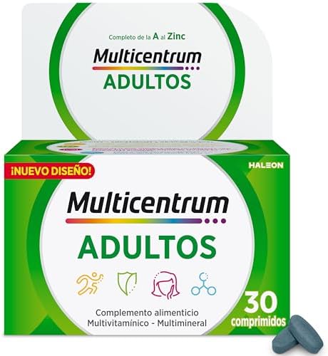 Adultos Y Adolescentes, Complemento Multivitamínico, Sin Gluten, 30 Comprimidos