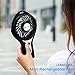 Anpress Mini Personal Fan USB Rechargeable Handheld Fan with 3 Speed Adjustable, 7-Colorful Night Light, Battery/USB Powered, Portable Cool Student Fan for Home Office Outdoor and Travel (Black)