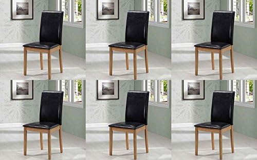 Kelsey Stores 6 x Healey PU Leather Dining Chairs For Home & Commercial Restaurants Brown OR Black (Brown)