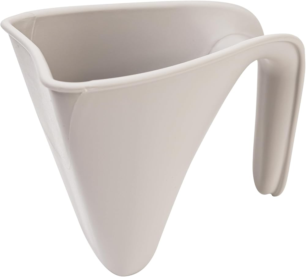 Shnuggle Bath Rinse Cup Taupe Baby Shampoo Rinsing Jug Soft Rim