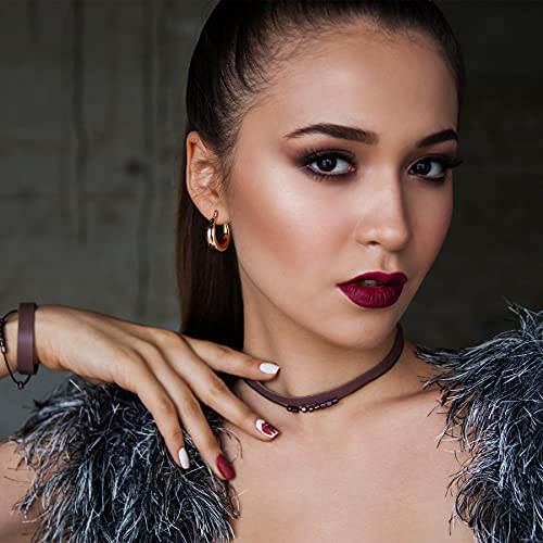 Pinsparkle Gold Hoops For Women Gold Hoops Earrings Tragus Earrings For Women 14K Gold Earrings Chunky Gold Hoop Earrings