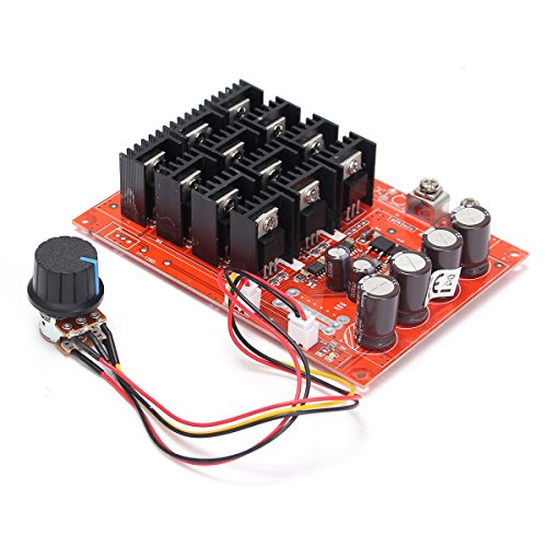 ELEGIANT DC 10-50V 60A High Power Motor Speed Controller PWM HHO RC Driver Controller Module 12V 24V 48V 3000W Extension Cord with Switch