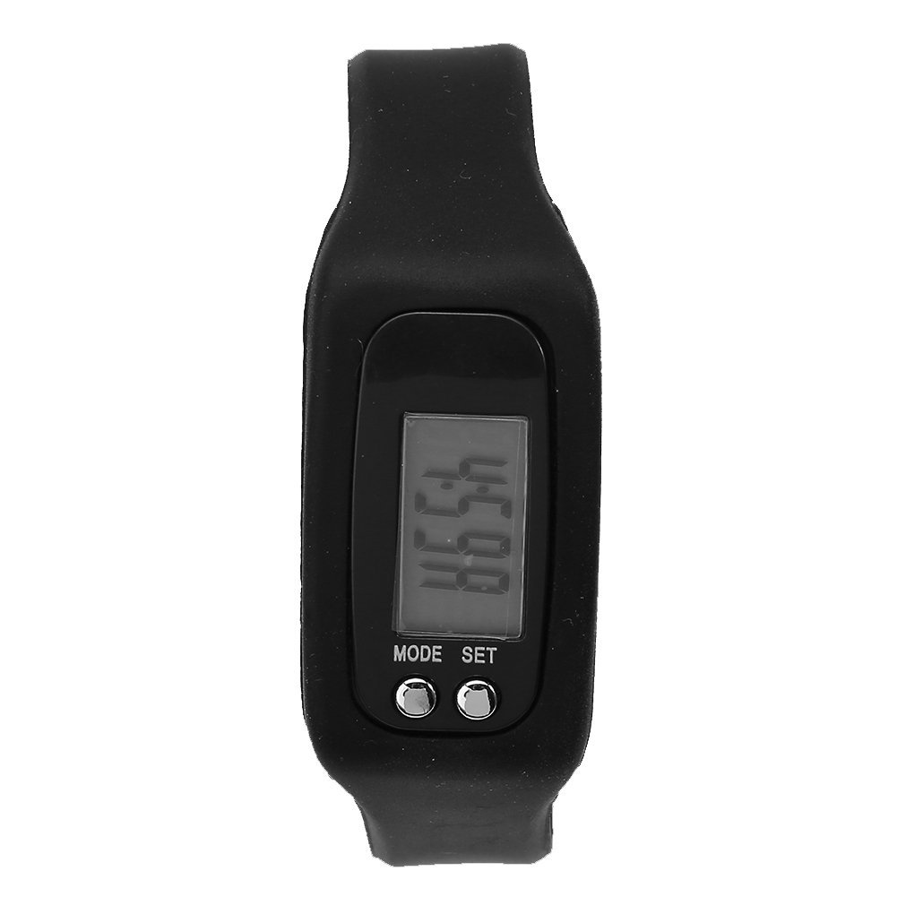Pedometer Watch, Smart Bracelet Watch Wristband, Calorie Counter Pedometer Sports Fitness Tracker Step Counter for Android and iOS(Black)