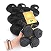 Black Rose Hair Peruvian Body Wave 4pcs Lot 100% Human Hair Extension Unprocessed Peruvian Virgin Hair Body Wave Total 200g/7.05oz 50g/bundles, Pack of 4