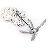 Kit Ancre Pliable 1.5 Lb Avec Corde 32 Pieds - Pour Kayak, Canoë, Jet Ski, Paddle Board, Neuf