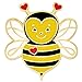 PinMart Cute Love Bee Valentine's Day Heart Enamel Lapel Pin