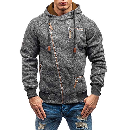 Clearance! Fashion Men's Casual Long Sleeve Autumn Zipper Hooded Sweatshirt Outwear Tops Blouse - Thumbnail 7