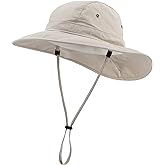 Home Prefer Summer UPF 50+ Men's Bucket Sun Hat Wide Brim Fishing Hat Safari Hat