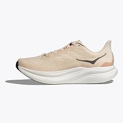 Hoka Women's Mach 6 Sneaker, Eggnog/Vanilla, 6.5 Wide