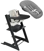 stokke tripp trapp mickey High Chair 2 with Tray and Cushion, Black/Nordic Grey fish pro front rod holders Crafted from easy Osprey 4 Season's Insulation Colour:Pure Wood