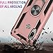 for Huawei Y9 (2019) Case Heavy Duty Shockproof 360 Degree Rotating Metal Ring Kickstand Hybrid Protection Cover Compatible with [Magnetic Car Mount] for Huawei Y9 2019 (Pink)
