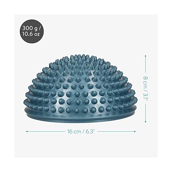 Navaris 2x Hedgehog Balance Pods - Set of 2 Spiky Fitness Domes for Sports, Foot Massage, Stability Training, Balancing…