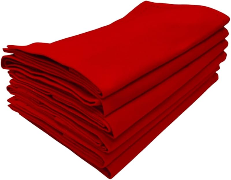 Penguin Home Hemstitched Pure Cotton Washable Oversized Napkins 6 Pack 50x50
