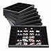 Soaptree Velvet 36 Grid Jewelry Tray Stackable Showcase Display Organizer ,1 Piece (36 Grid Jewelry Tray)