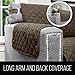 Sofa Shield Couch Slip Cover with Patented Strap, Large Cushion Protector, Reversible Stain and Dog Tear Resistant Slipcover, Quilted Microfiber 70” Seat, Washable Covers for Dogs Pets Kids, Chocolate