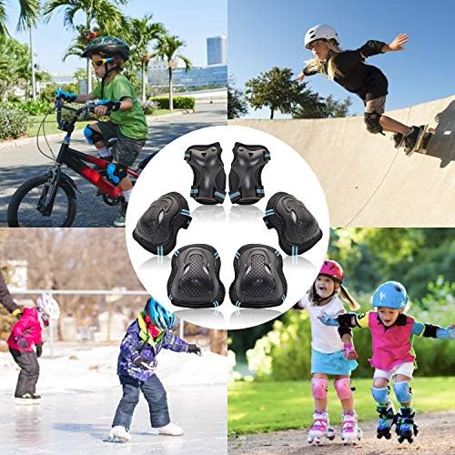 Adult knee pads for skate protection, breathable material, size not visible.