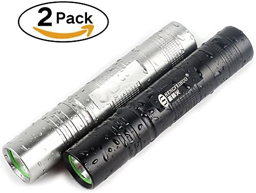 NORTH STAR 1000lumens super bright flashlight(18650 flashlights with batteries included) (2 Pack)