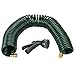 50 Feet Garden Hose Water - 8 Pattern Spray Nozzle with Brass Connector Green