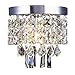 Floodoor Crystal Chandelier,Mini Modern Flush Mount Ceiling Light 5.9 Inches Diameter for Bedroom,Hallway,Kitchen,Dining Room,Living Room