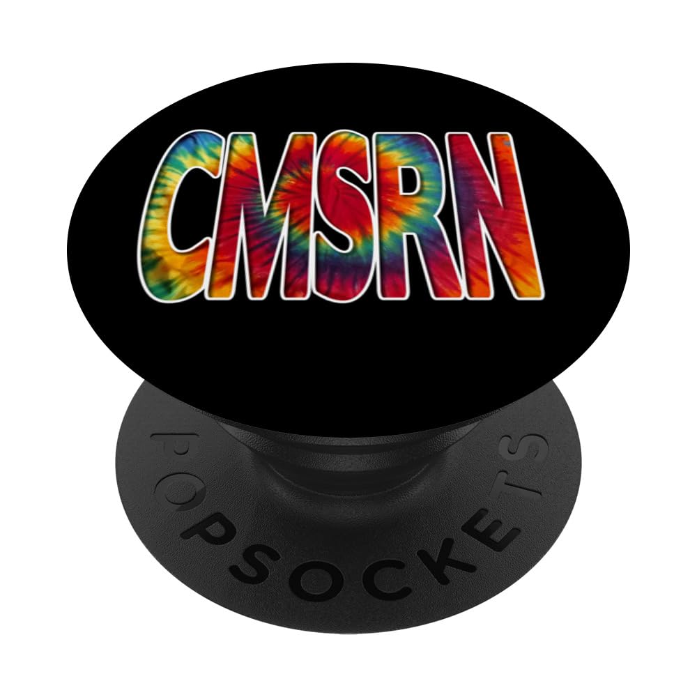 Nurses Tie-Dye Groovy CMSRN PopSockets Swappable PopGrip