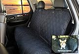 Pet Krewe Pet Car Seat Cover With Seat Anchors for Cars, Trucks, and Suv's - WaterProof & NonSlip Backing (Black)