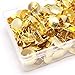 Hamosky Thumb Tacks Round Head Push Pins Office Drawing Pins for Home,School,Brass/Gold Color,Pack of 100 Pieces