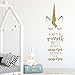 Always Be A Unicorn Quote Wall Decal Design | Vinyl Decor For Boy's or Girl's Bedroom, Playroom or Bathroom | Teen Girl Room Decoration | White, Black, Gold, Other Colors | Small, Large Sizes