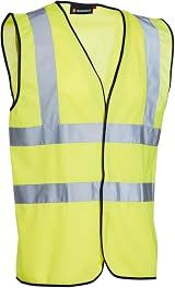 Blackrock Hi-Vis Safety Vest Yellow 2 Bands Braces EN20471 Medium Workwear view 4