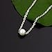 Geerier Dainty Chain Choker Necklace Single Artificial Pearl Choker Silver Tone Clavicle Chain Necklace Jewelry For Women