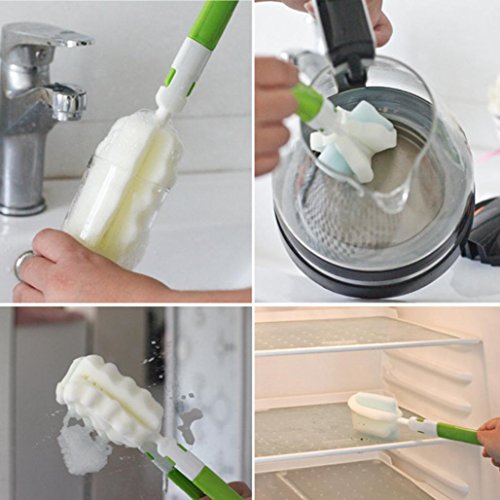 Ankola Sponge Brush, Sponge Brush For Wineglass Bottle Coffe Tea Glass Cup Kitchen Cleaning Tool (112.6'', Random)