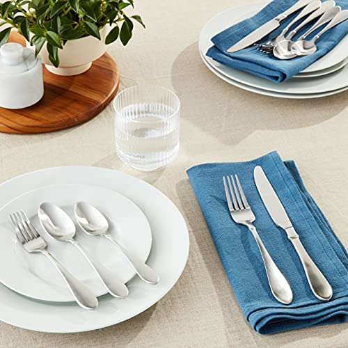 Oneida Satin Vertex 20 Piece Everyday Flatware, Service for 4 18/0