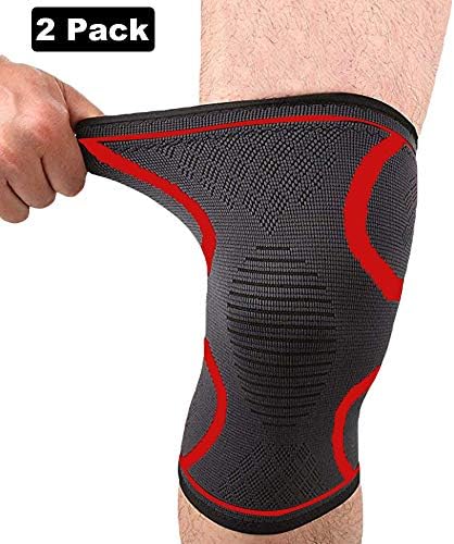 Byinns Knee Brace, Knee Compression Sleeves Support for Arthritis, ACL, Running, Pain Relief, Injury Recovery, Basketball and More Sports, Men and Women-1 Pair