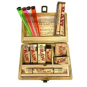 Wise Skies Roken Houten Rolling Box Raw Rolling Papers Raw Rolling Mat