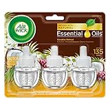 Air Wick plug in Scented Oil 3 Refills, Paradise Retreat, (3x0.67oz), Essential Oils, Air Freshener