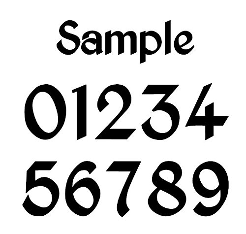 Vintage Style Die Cut Vinyl Numbers (2 inch, Matte White) - Thumbnail 3