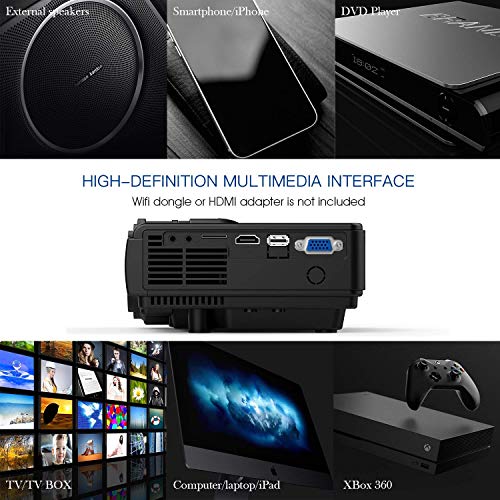 5 Projector+Upgraded+Display+Compatible+Entertainment