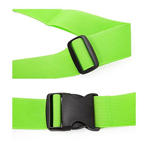 Hibate Adjustable Long Luggage Straps Belts Travel Accessories - Green - Thumbnail 2