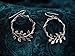 Paz Creations 925 Sterling Silver Leaf Accent Round Dangle Earrings, Made in Israel