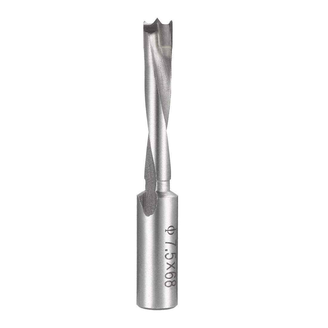 sourcing map Brad Point Drill Bits for Wood 7.5mm x 68mm Left Turning Carbide for Woodworking Carpentry Drilling Tool