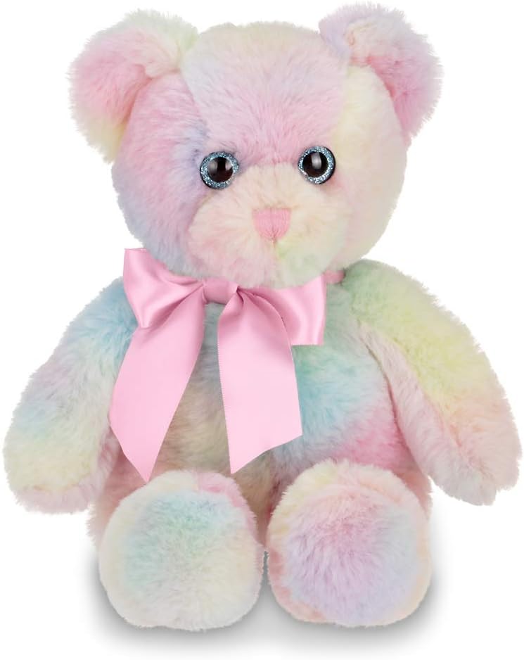 Bearington Candi Rainbow Plush Stuffed Animal Teddy Bear, 12 inches: Toys & Games