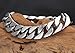 LEADCIN Men's Chain Bracelet 316L Stainless Steel Curb Link 15mm Width, Silver Color