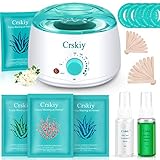 Waxing Kit for Women Men, Crskiy Wax Warmer Hair