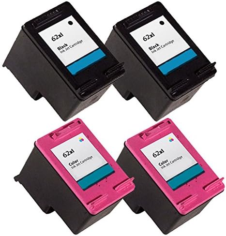 INKMATE 4 Pack Rmanufactured Ink Cartridge for 62XL C2P04AE C2P06AE Work With Officejet 5745 8040 8045 ENVY 7645 8000 8005