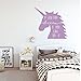 Unicorn Silhouette Wall Decal | If You Can Dream It Quote Lettering | Vinyl Home Decor for Girl's Bedroom, Playroom or Bathroom | Black, White, Pink, Purple, Gold, Other Colors | Small, Large Sizes