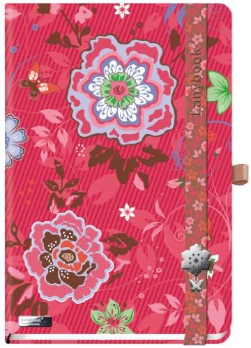 Lanybook A5 Hardcover Notebook, Floral Beauty, Red (7700930)