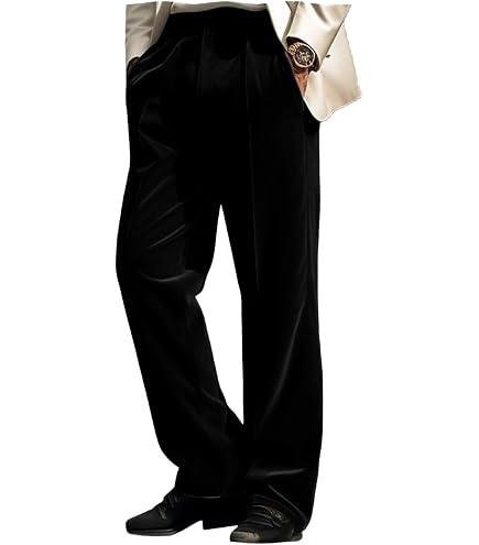 Prime Quality Men's Black Velvet Regency Dress Pants/Velvet Pant with Embodery/USA (US, Alpha, Small, Regular, Regular, Black Velvet) at Amazon Men's Clothing store