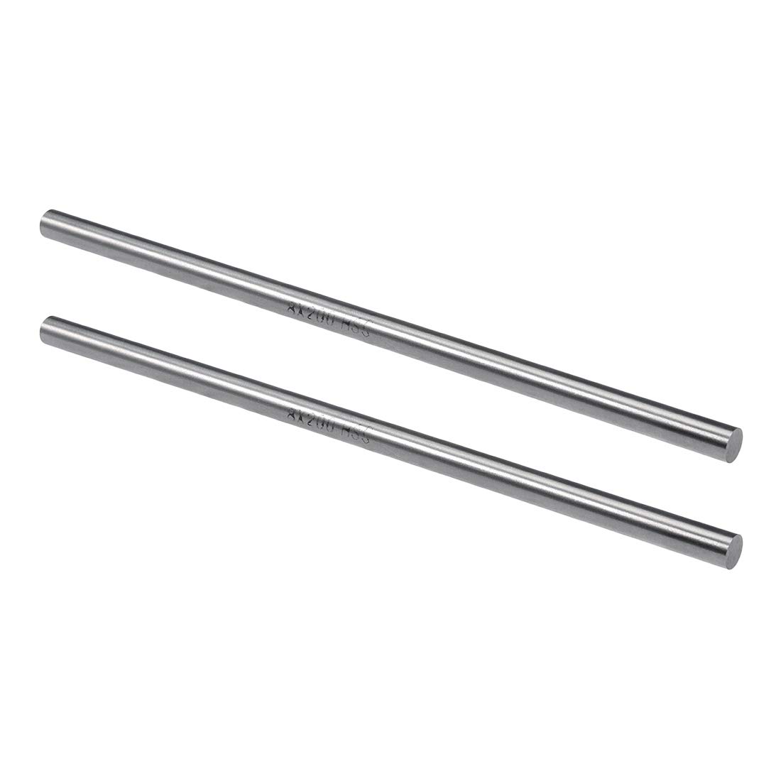 sourcing map Round Steel Rod, 8mm HSS Lathe Bar Stock Tool 200mm Long, for Shaft Gear Drill Lathes Boring Machine Turning Miniature Axle, Cylindrical Pin DIY Craft Tool, 2pcs