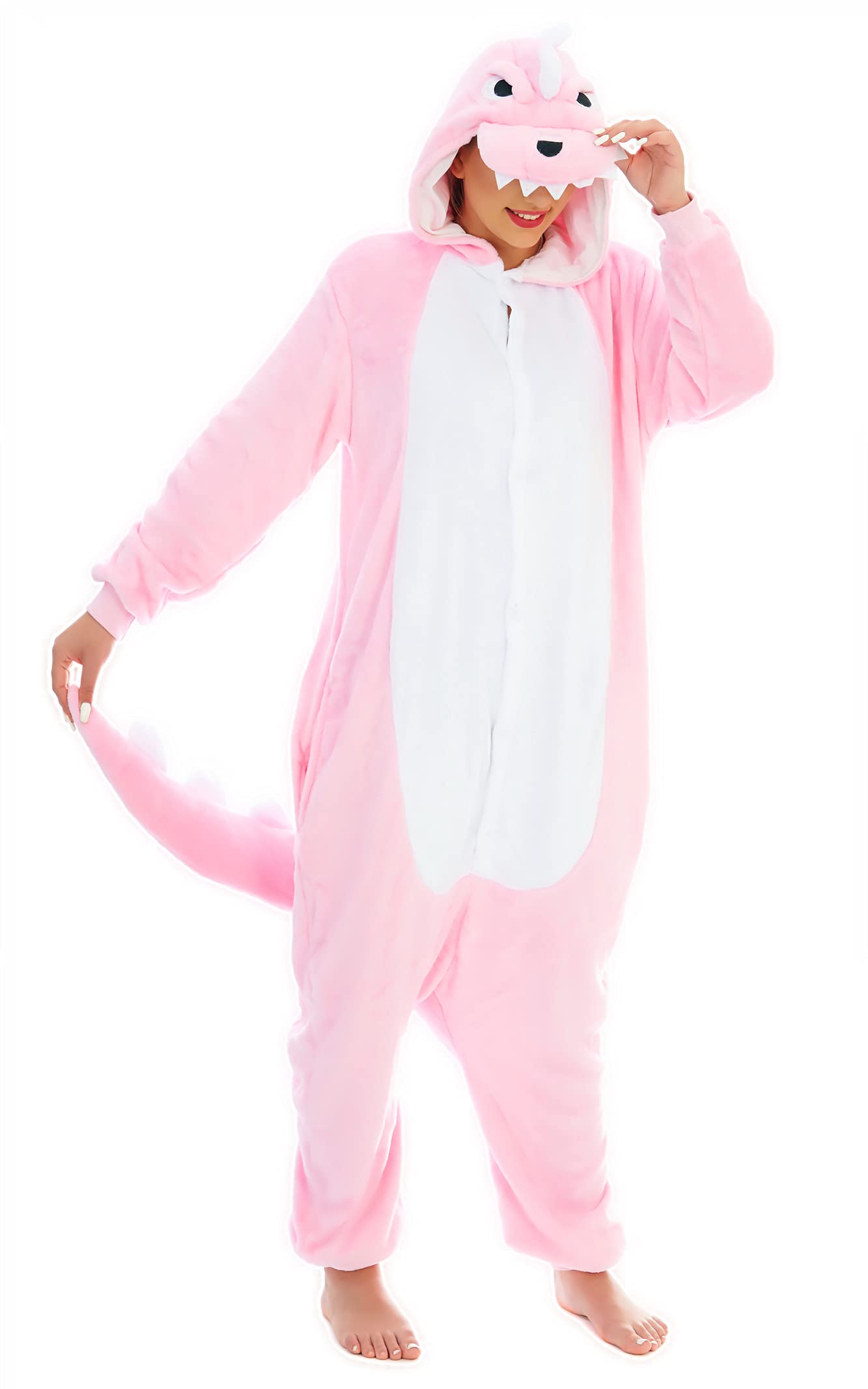 Everglamour 5055601171777 Onesie/Body Suit, Unisex-Adult, Cartoon, Pink, Large